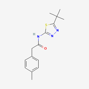 molecular formula C15H19N3OS B11175691 N-(5-tert-butyl-1,3,4-thiadiazol-2-yl)-2-(4-methylphenyl)acetamide 