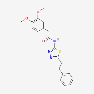 2-(3,4-dimethoxyphenyl)-N-[5-(2-phenylethyl)-1,3,4-thiadiazol-2-yl]acetamide