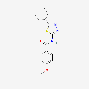 4-ethoxy-N-[5-(pentan-3-yl)-1,3,4-thiadiazol-2-yl]benzamide