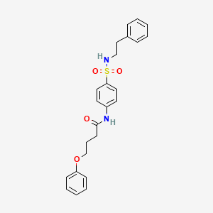 4-phenoxy-N-{4-[(2-phenylethyl)sulfamoyl]phenyl}butanamide