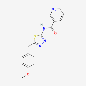 N-[5-(4-methoxybenzyl)-1,3,4-thiadiazol-2-yl]nicotinamide