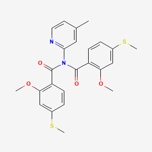 2-methoxy-N-{[2-methoxy-4-(methylsulfanyl)phenyl]carbonyl}-N-(4-methylpyridin-2-yl)-4-(methylsulfanyl)benzamide