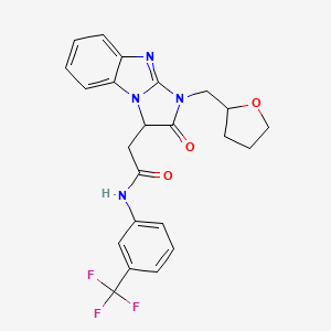 2-[2-oxo-1-(tetrahydrofuran-2-ylmethyl)-2,3-dihydro-1H-imidazo[1,2-a]benzimidazol-3-yl]-N-[3-(trifluoromethyl)phenyl]acetamide