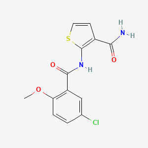 2-[(5-Chloro-2-methoxybenzoyl)amino]thiophene-3-carboxamide