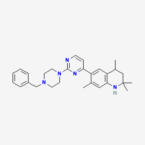 6-[2-(4-Benzylpiperazin-1-yl)pyrimidin-4-yl]-2,2,4,7-tetramethyl-1,2,3,4-tetrahydroquinoline