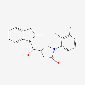 1-(2,3-dimethylphenyl)-4-[(2-methyl-2,3-dihydro-1H-indol-1-yl)carbonyl]pyrrolidin-2-one