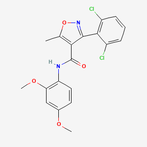 3-(2,6-dichlorophenyl)-N-(2,4-dimethoxyphenyl)-5-methyl-1,2-oxazole-4-carboxamide