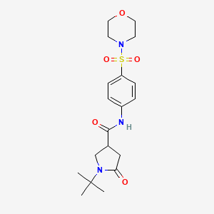 1-tert-butyl-N-[4-(morpholin-4-ylsulfonyl)phenyl]-5-oxopyrrolidine-3-carboxamide