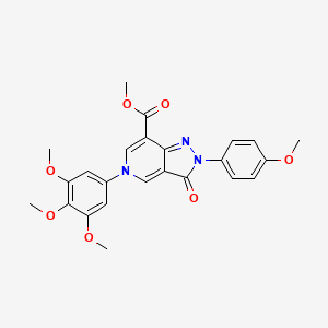 methyl 2-(4-methoxyphenyl)-3-oxo-5-(3,4,5-trimethoxyphenyl)-3,5-dihydro-2H-pyrazolo[4,3-c]pyridine-7-carboxylate