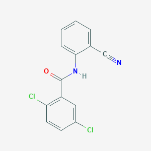 molecular formula C14H8Cl2N2O B11175958 2,5-dichloro-N-(2-cyanophenyl)benzamide 