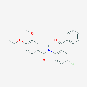 molecular formula C24H22ClNO4 B11175962 N-(2-benzoyl-4-chlorophenyl)-3,4-diethoxybenzamide 