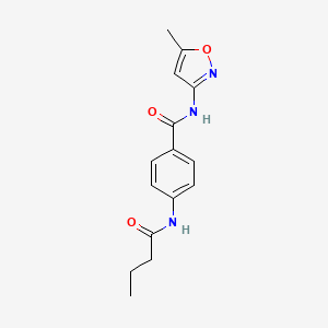 4-(butanoylamino)-N-(5-methyl-1,2-oxazol-3-yl)benzamide