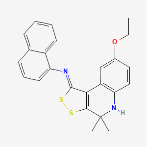 N-[(1Z)-8-ethoxy-4,4-dimethyl-4,5-dihydro-1H-[1,2]dithiolo[3,4-c]quinolin-1-ylidene]naphthalen-1-amine