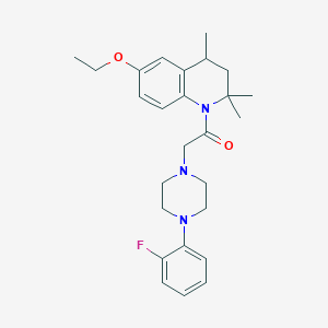 1-(6-ethoxy-2,2,4-trimethyl-3,4-dihydroquinolin-1(2H)-yl)-2-[4-(2-fluorophenyl)piperazin-1-yl]ethanone