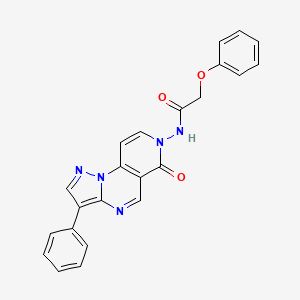 N-(6-oxo-3-phenylpyrazolo[1,5-a]pyrido[3,4-e]pyrimidin-7(6H)-yl)-2-phenoxyacetamide