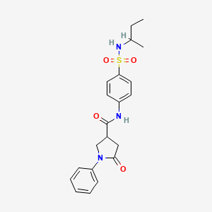 N-[4-(butan-2-ylsulfamoyl)phenyl]-5-oxo-1-phenylpyrrolidine-3-carboxamide