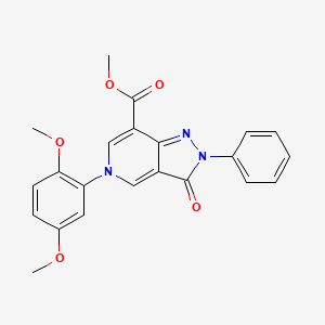 methyl 5-(2,5-dimethoxyphenyl)-3-oxo-2-phenyl-3,5-dihydro-2H-pyrazolo[4,3-c]pyridine-7-carboxylate