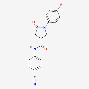 N-(4-cyanophenyl)-1-(4-fluorophenyl)-5-oxopyrrolidine-3-carboxamide