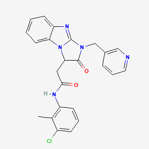 N-(3-chloro-2-methylphenyl)-2-[2-oxo-1-(pyridin-3-ylmethyl)-2,3-dihydro-1H-imidazo[1,2-a]benzimidazol-3-yl]acetamide