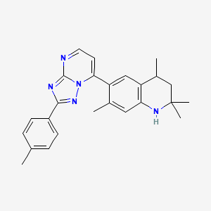 2,2,4,7-Tetramethyl-6-[2-(4-methylphenyl)[1,2,4]triazolo[1,5-a]pyrimidin-7-yl]-1,2,3,4-tetrahydroquinoline