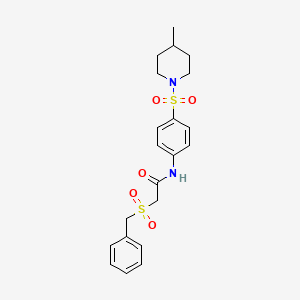 2-(benzylsulfonyl)-N-{4-[(4-methylpiperidin-1-yl)sulfonyl]phenyl}acetamide