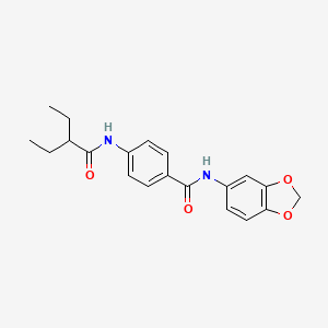 N-(1,3-benzodioxol-5-yl)-4-[(2-ethylbutanoyl)amino]benzamide