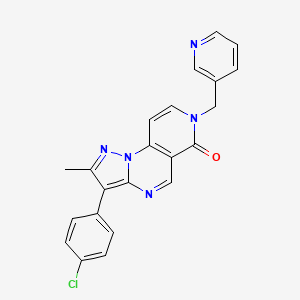 3-(4-chlorophenyl)-2-methyl-7-(3-pyridylmethyl)pyrazolo[1,5-a]pyrido[3,4-e]pyrimidin-6(7H)-one