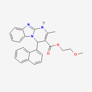 2-Methoxyethyl 2-methyl-4-(naphthalen-1-yl)-1,4-dihydropyrimido[1,2-a]benzimidazole-3-carboxylate