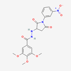 3,4,5-trimethoxy-N'-[1-(3-nitrophenyl)-2,5-dioxopyrrolidin-3-yl]benzohydrazide