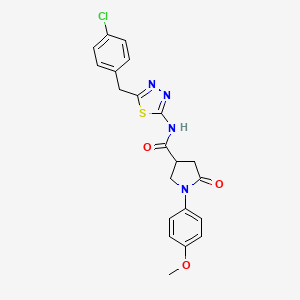 N-[5-(4-chlorobenzyl)-1,3,4-thiadiazol-2-yl]-1-(4-methoxyphenyl)-5-oxopyrrolidine-3-carboxamide