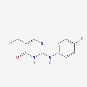 molecular formula C13H14FN3O B11176224 5-ethyl-2-[(4-fluorophenyl)amino]-6-methylpyrimidin-4(3H)-one 