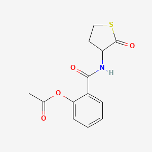 2-[(2-Oxotetrahydrothiophen-3-yl)carbamoyl]phenyl acetate