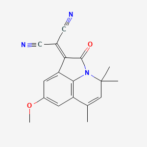 molecular formula C18H15N3O2 B11176256 (8-methoxy-4,4,6-trimethyl-2-oxo-4H-pyrrolo[3,2,1-ij]quinolin-1(2H)-ylidene)propanedinitrile 