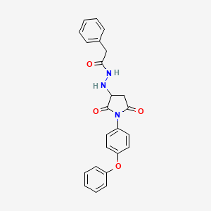 N'-[2,5-dioxo-1-(4-phenoxyphenyl)pyrrolidin-3-yl]-2-phenylacetohydrazide