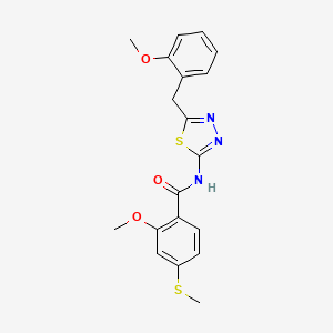 2-methoxy-N-[5-(2-methoxybenzyl)-1,3,4-thiadiazol-2-yl]-4-(methylsulfanyl)benzamide