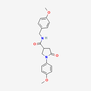 N-(4-methoxybenzyl)-1-(4-methoxyphenyl)-5-oxopyrrolidine-3-carboxamide