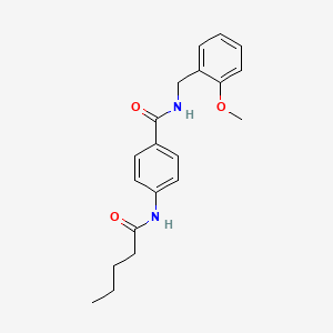 N-(2-methoxybenzyl)-4-(pentanoylamino)benzamide