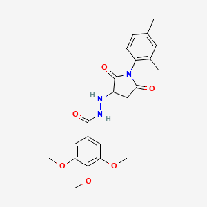 N'-[1-(2,4-dimethylphenyl)-2,5-dioxopyrrolidin-3-yl]-3,4,5-trimethoxybenzohydrazide