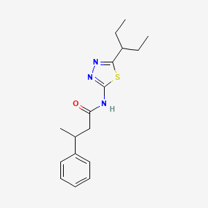 N-[5-(pentan-3-yl)-1,3,4-thiadiazol-2-yl]-3-phenylbutanamide