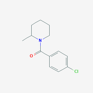 molecular formula C13H16ClNO B11176328 1-(4-Chlorobenzoyl)-2-methylpiperidine 