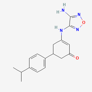 3-[(4-Amino-1,2,5-oxadiazol-3-yl)amino]-5-(4-isopropylphenyl)-2-cyclohexen-1-one