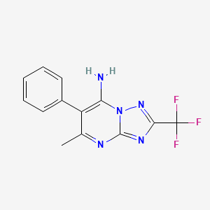 5-Methyl-6-phenyl-2-(trifluoromethyl)[1,2,4]triazolo[1,5-a]pyrimidin-7-amine