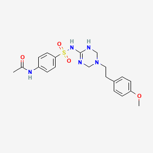 molecular formula C20H25N5O4S B11176391 N-[4-({[5-(4-methoxyphenethyl)-1,4,5,6-tetrahydro-1,3,5-triazin-2-yl]amino}sulfonyl)phenyl]acetamide 