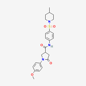 1-(4-methoxyphenyl)-N-{4-[(4-methylpiperidin-1-yl)sulfonyl]phenyl}-5-oxopyrrolidine-3-carboxamide