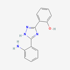 molecular formula C14H12N4O B11176456 2-[5-(2-aminophenyl)-1H-1,2,4-triazol-3-yl]phenol 