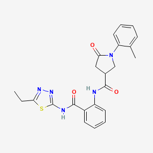 N-{2-[(5-ethyl-1,3,4-thiadiazol-2-yl)carbamoyl]phenyl}-1-(2-methylphenyl)-5-oxopyrrolidine-3-carboxamide