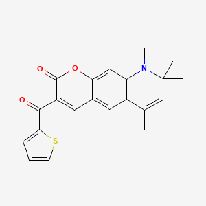 6,8,8,9-tetramethyl-3-(thiophen-2-ylcarbonyl)-8,9-dihydro-2H-pyrano[3,2-g]quinolin-2-one