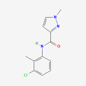 molecular formula C12H12ClN3O B11176486 N-(3-chloro-2-methylphenyl)-1-methylpyrazole-3-carboxamide 