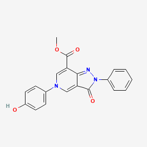 methyl 5-(4-hydroxyphenyl)-3-oxo-2-phenyl-3,5-dihydro-2H-pyrazolo[4,3-c]pyridine-7-carboxylate