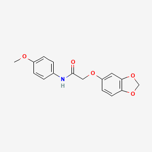 2-(1,3-benzodioxol-5-yloxy)-N-(4-methoxyphenyl)acetamide